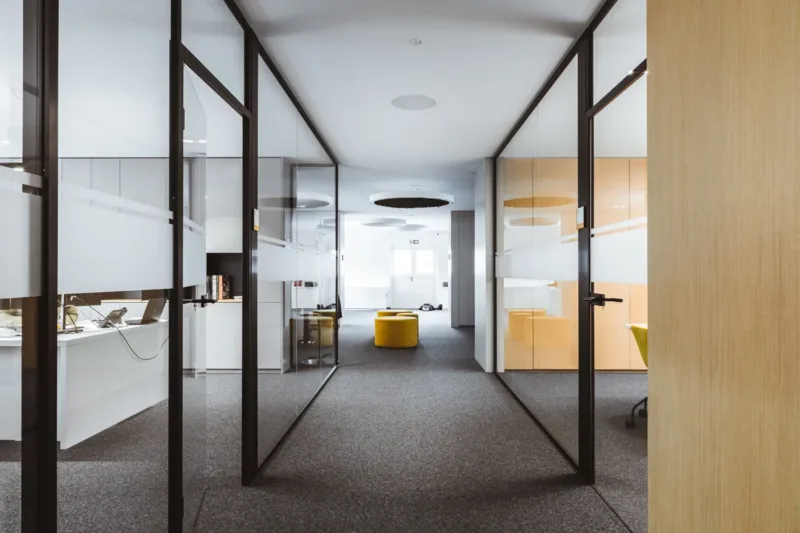 Pregradna Predelna Stena Steklo Oprema Poslovni Prostor Zelko