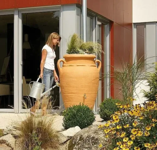 Zbiralnik Dezevnice Amfora Uporaba Vrt